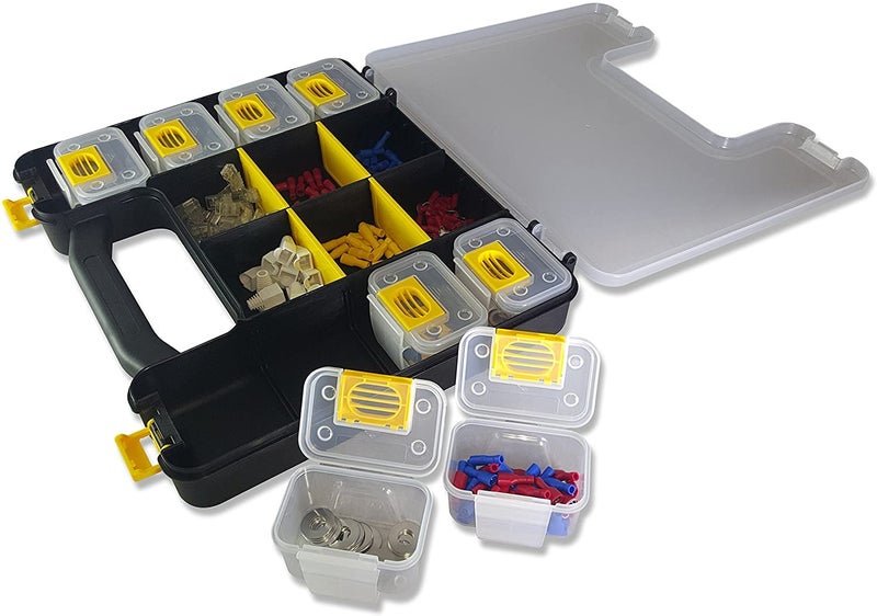 Ennovatools WorkVanEquipment Hardware Case Tackle Box storage with Patented Removable Compartment Organizer for Screws, Nuts, and Bolts, WVE9410 - Image 1